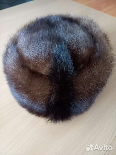 Шапка норковая женская коричневая