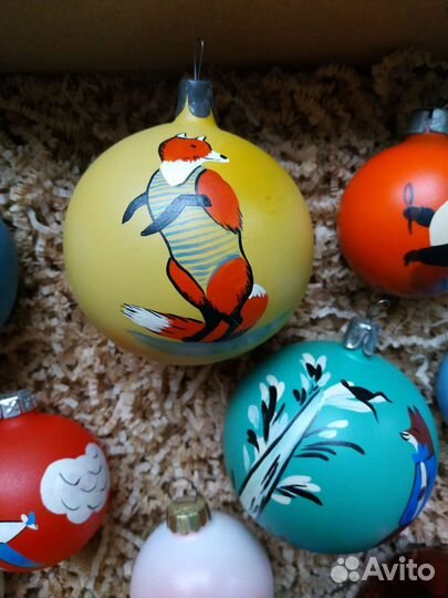 Елочные игрушки. Шары с росписью
