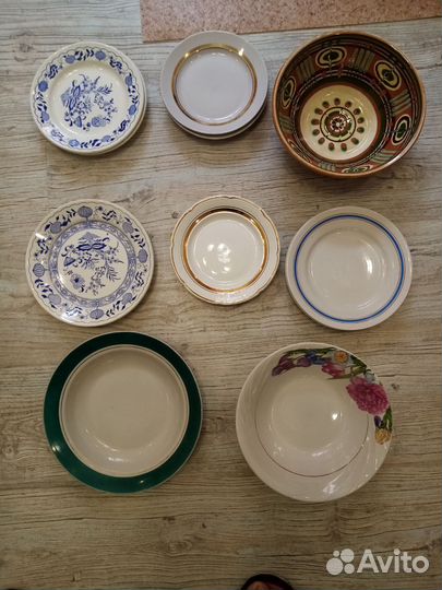 Тарелки винтажные разные