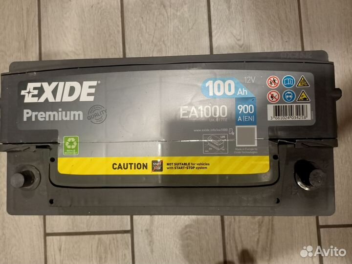 Аккумулятор автомобильный 100 ah