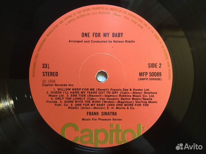Frank Sinatra (One for my baby) Original UK