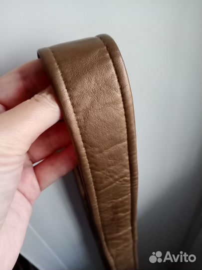 Новый пояс нат. кожа и мех для шубы и дубленки