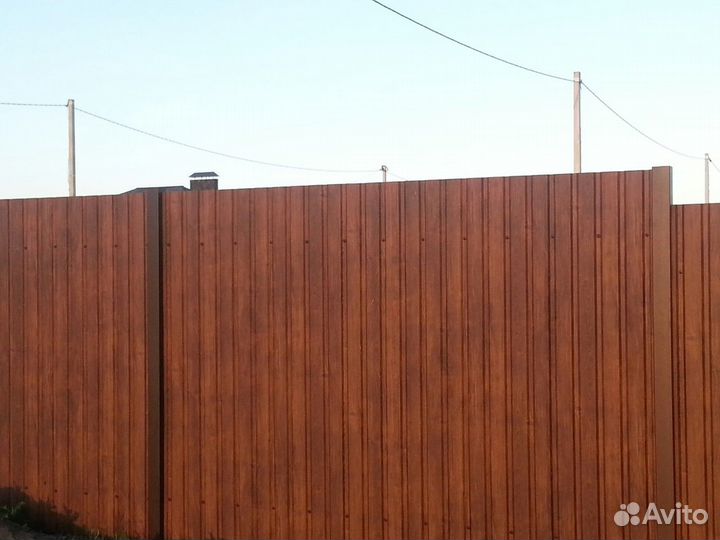 Забор под ключ профнастил сетка рабица
