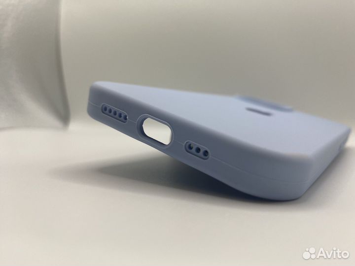 Чехол на iPhone 15 Silicon Case Mist blue
