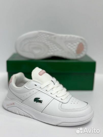 Кроссовки Женские Lacoste Белые 36-41(Премиум)