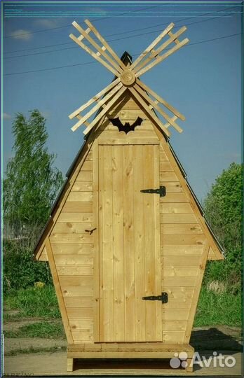 Дачный туалет с лебедем лбо 059