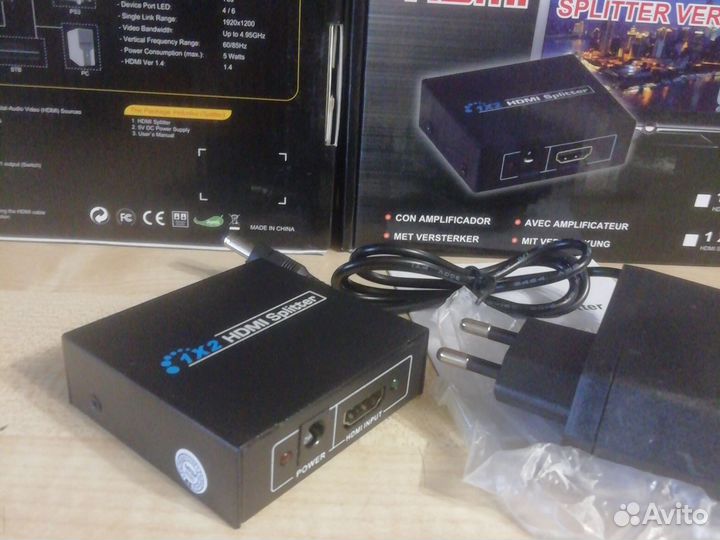 Разветвитель hdmi на 2 выхода hdmi Новый