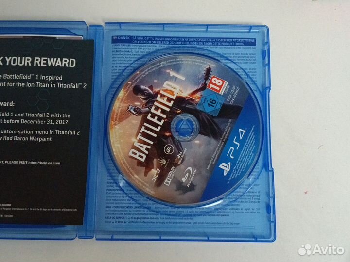 Ps4 диск battlefield 1