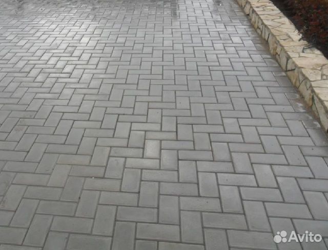 Тротуарная плитка Брусчатка 200х100х60