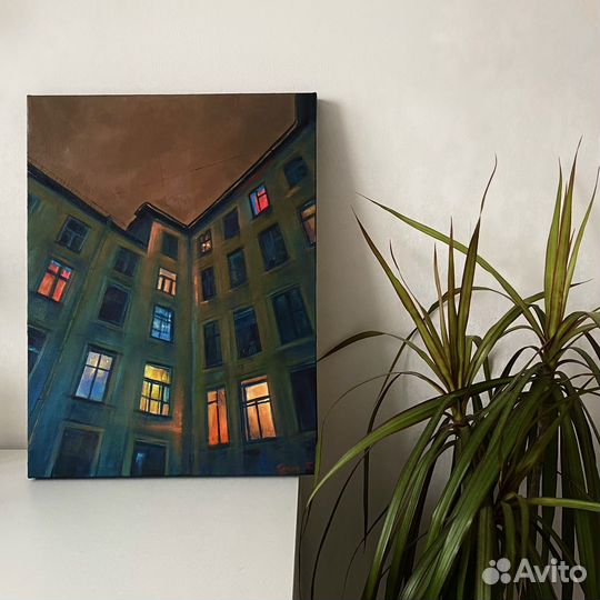 Картина городской пейзаж