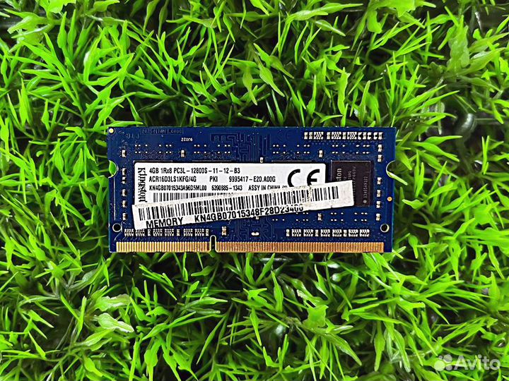 Оперативная пaмять Kingston DDR3L SO-dimm 4Gb 1600