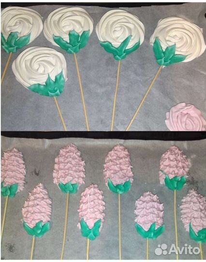 Букет из безе к 1 сентября