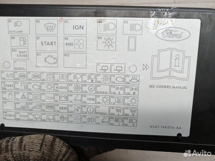 Бардачок Ford Fiesta 5