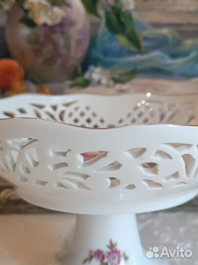 Винтажная ваза для фруктов (конфет)