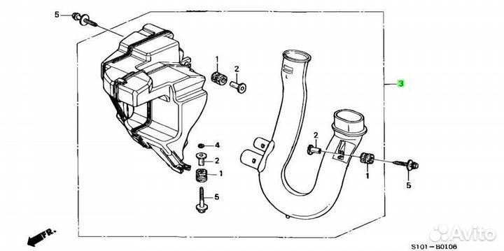 Резонатор воздушного фильтра CR-V I