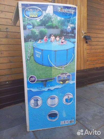 Каркасный бассейн 366 на 122 бу bestway