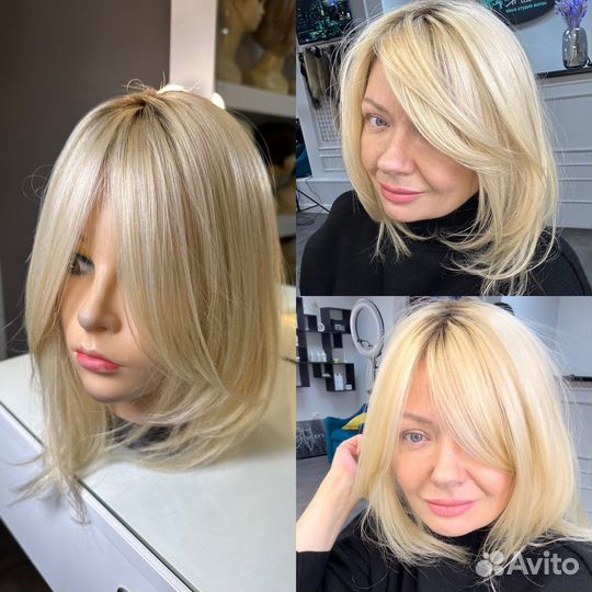 Челка на заколках