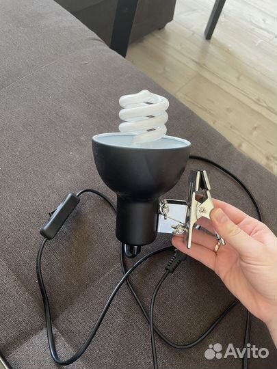 Лампа для сухопутных черепах и держатель