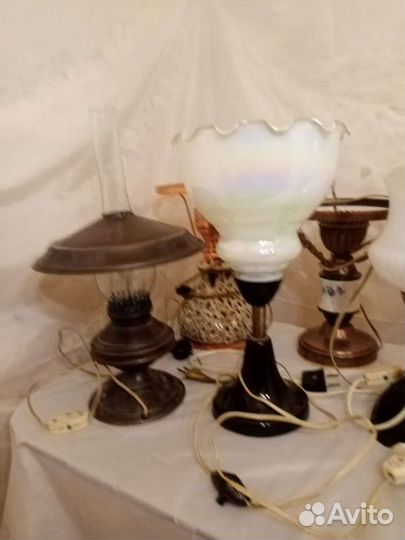 Настольная лампа под керосинку СССР