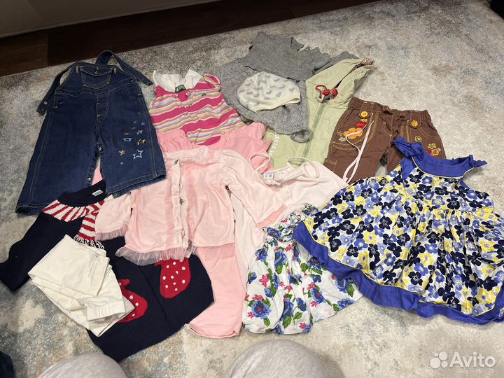 Пакет вещей на девочку 74 80 размер