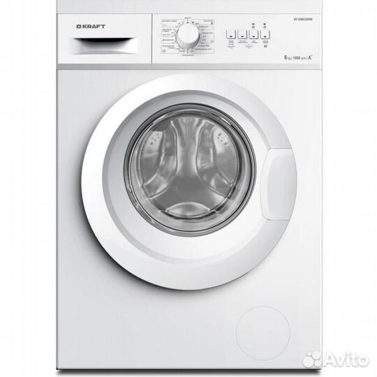 Стиральная машина Kraft KF-EN6104W, узкая с фронта