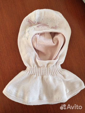 Шапка шлем для девочки демисезонная