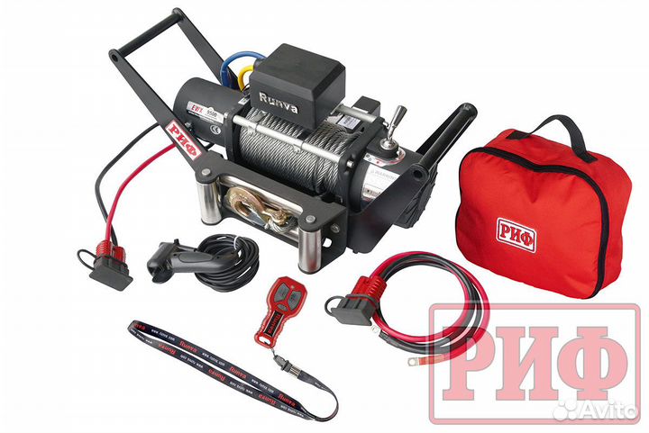 Лебёдка переносная 4350 кг в квадрат для фаркопа