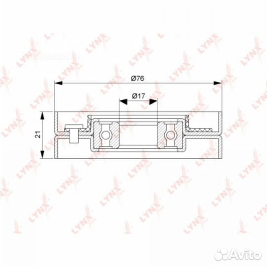 Lynxauto PB-5263 Ролик натяжной приводного ремня