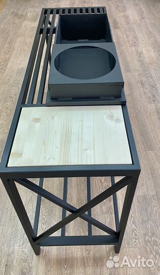 Мангал с дровницей