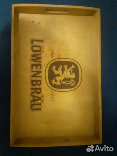 Поднос пивной деревянный новый