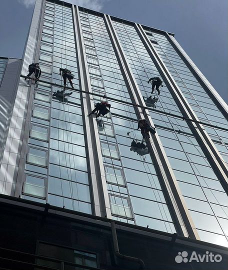 Мытье фасадов и окон