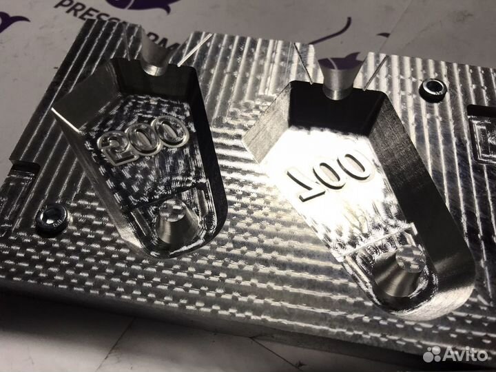 Форма чпу для литья грузил под резинку (Замок)