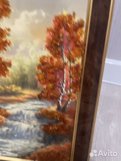 Картина с янтарем