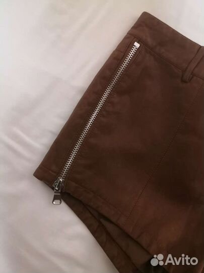 Шорты женские кожаные