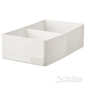 Stuk стук Ящик с отделениями, белый, 20x34x10 см I