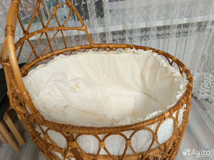 Детская люлька колыбель плетеная