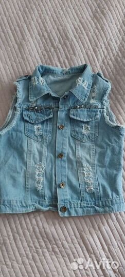 Джинсовая жилетка для девочки