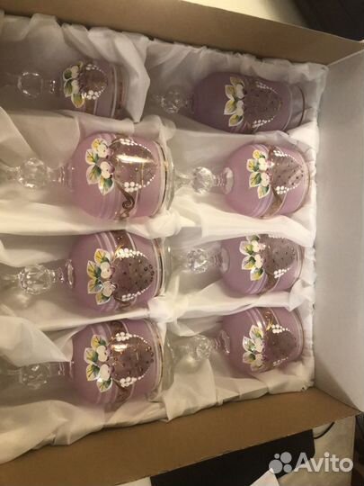 Чайные пары 6 штук, бокалы, фужеры, рюмки