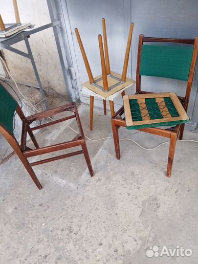 Реставрация, перетяжка стульев, табуретов