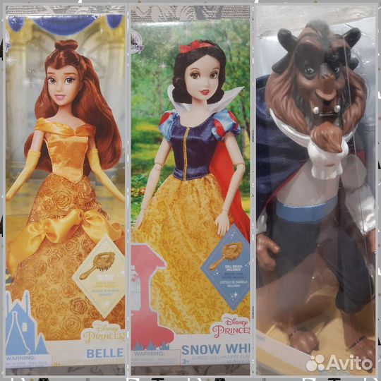 Куклы Disney Белоснежка, Белль и Чудовище