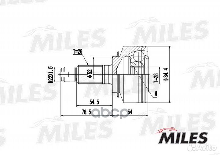 GA20157 miles шрус наружний GA20157 Miles