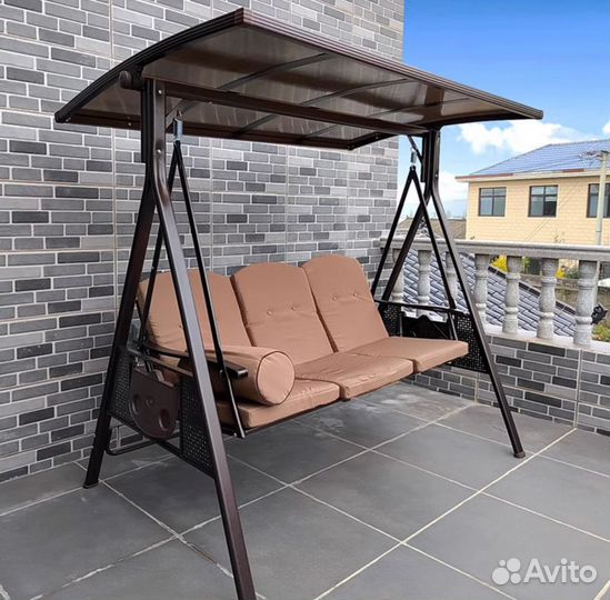 Качеля садовая трехместная нс-2102