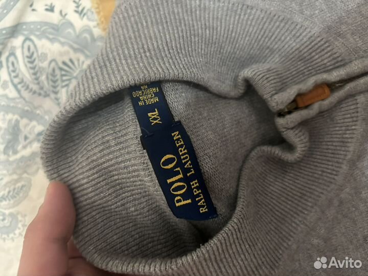 Polo ralph lauren зип худи серая