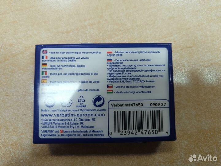 Кассеты mini DV Verbatim Япония