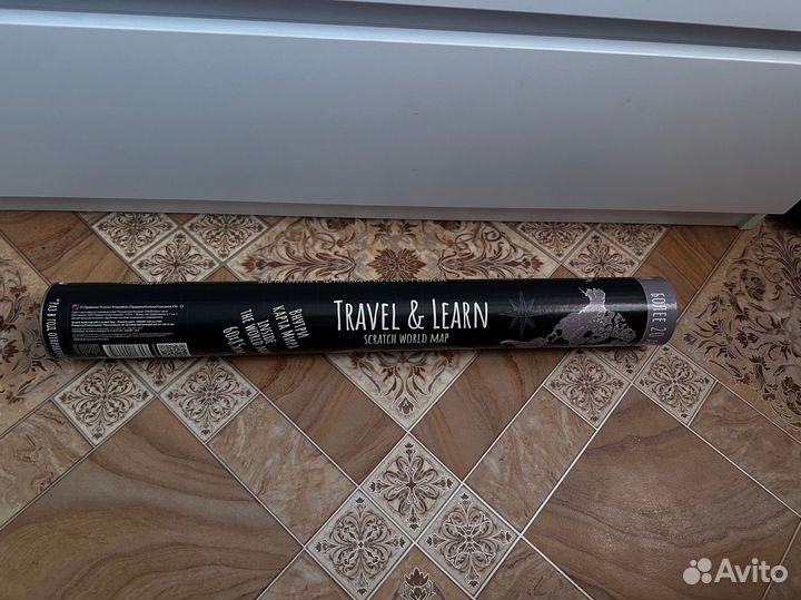 Карта мира со скетч слоем 60х85. Новая