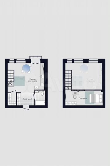 2-к. квартира, 46,7 м², 4/4 эт.