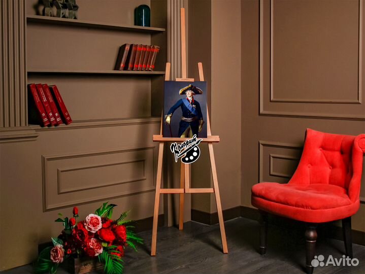 Портрет Павла 1 на холсте 30х40см