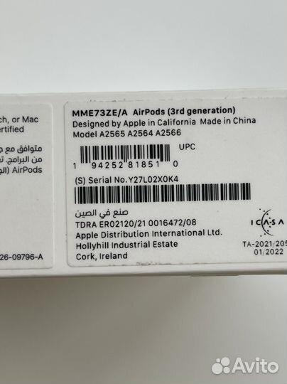 AirPods 3 оригинальный кейс