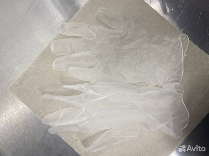 Виниловые перчатки, размер S,M,L,XL