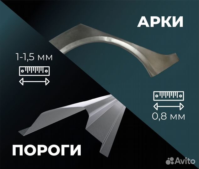 Пороги и арки Kia Spectra Таганрог